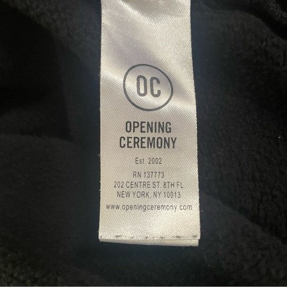 Opening Ceremony Black and Red Elastic Logo Trim Hoodie Size Large Unisex - Picture 4 of 9